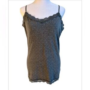 Vintage Y2K Aeropostale Lace Trim Cami Tank Size XL Elena Gilbert Alternative
